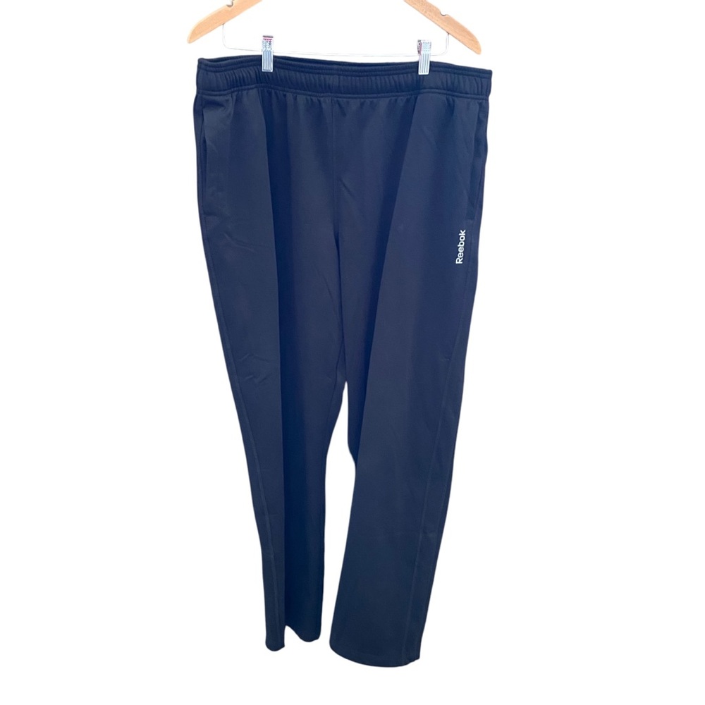 Men’s XXL Reebok Black Pants | Elastic Waist, Drawstring, & Side Pockets